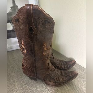 Corral brown western boots, women size 9,5